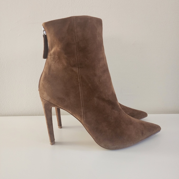 Steve Madden Brown Suede Heeled Boots - Picture 6 of 10